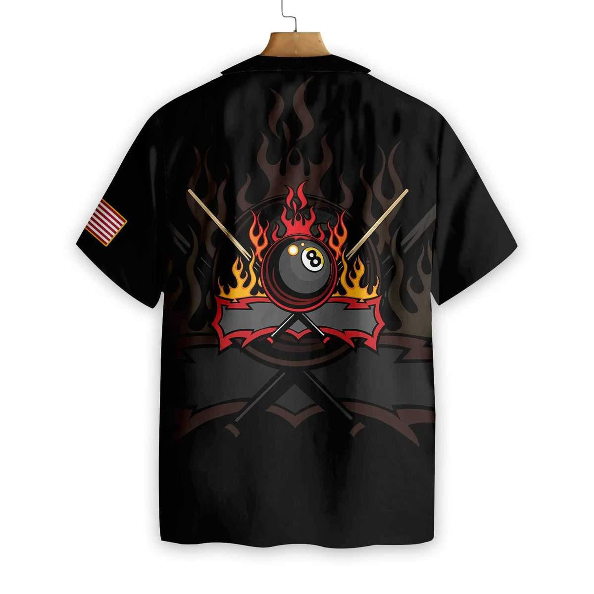 Liathróid Lasair Ocht Uimhir Liathróid Billiard Léine Dubh Haváís, Bronntanas Léine Haváíais, Bronntanas Nollag