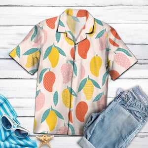 Amazing Mango With Different Pattern Illustration Hawaiian Shirt, Hawaiian For Gift
