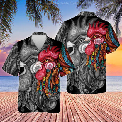 Chicken Rooster Dreamer - Hawaiian Shirt_Hawaiian Shirt Gift, Christmas Gift