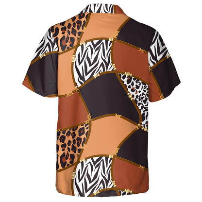 Chain With Belt And Leopard Skin Elements Hawaiian Shirt, Hawaiian Shirt Gift, Christmas Gift