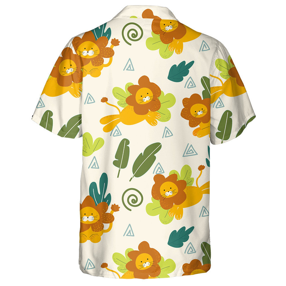 Leon Greannmhar Agus Duilleog Trópaiceach ar Chúlra Bándearg Léine Haváís, Bronntanas Léine Haváíais, Bronntanas Nollag