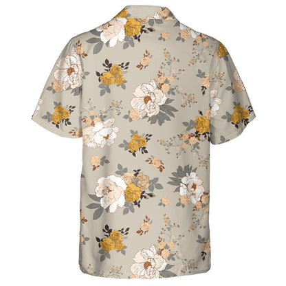 Bouquet Of Peonies And Roses Dearadh Seanré Stíl Léine Haváís, Bronntanas Léine Haváís, Bronntanas Nollag