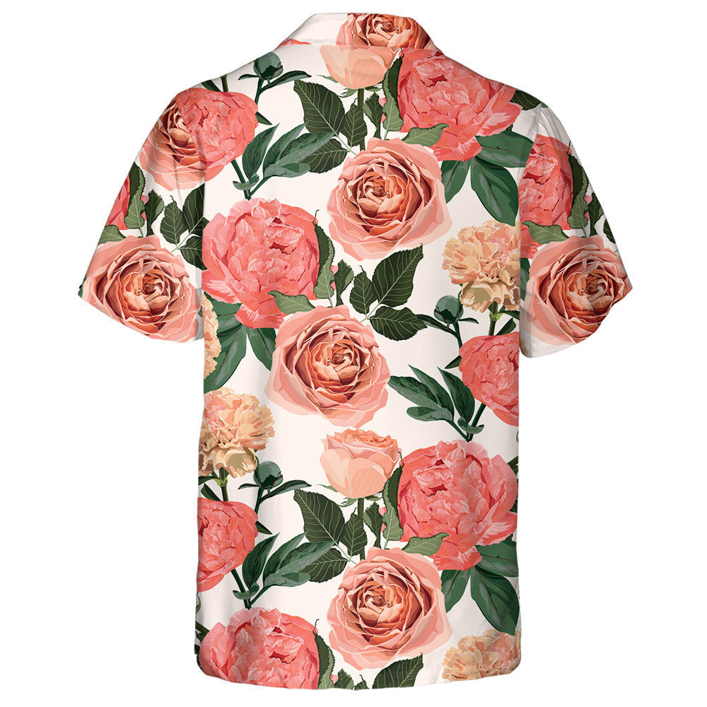 Patrún Brainse Bláthanna Peony Roses Agus Clove Léine Haváís Uiscedhath, Bronntanas Léine Haváís, Bronntanas Nollag