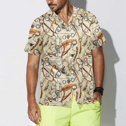 Wild Life Horse Watercolor Design Hawaiian Shirt, Hwaiian For Gift