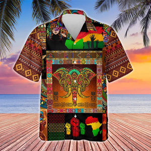 African Culture Ancestor Elephant Design Hawaiian Shirt, Hawaiian For Gift