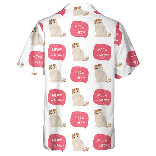 Exotic Shorthair Cat Breed And Meow Word Hawaiian Shirt, Hawaiian Shirt Gift, Christmas Gift