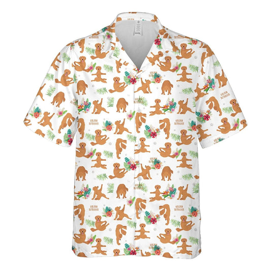 Téama Bán Lovers Madraí Golden Retriever Bronntanas Greannmhar Léine Haváís, Bronntanas Léine Haváís, Bronntanas Nollag