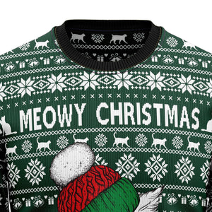 Meowy Christmas Ugly Christmas Sweater,Christmas Ugly Sweater,Christmas Gift,Gift Christmas 2024