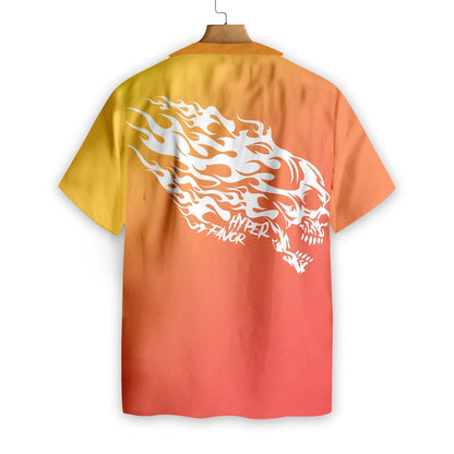 Furious Skull With Sunset Background Impressive Design Hawaiian Shirt, Hawaiian Shirt Gift, Christmas Gift