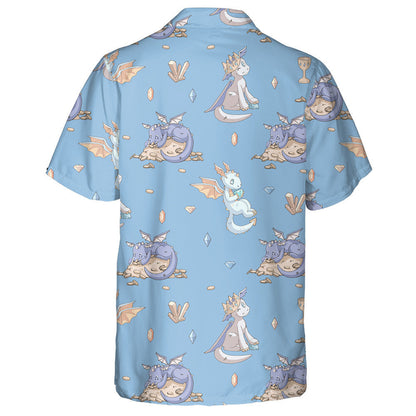 Three Cute Cartoon Dragons With Their Treasure Hawaiian Shirt, Hawaiian Shirt Gift, Christmas Gift