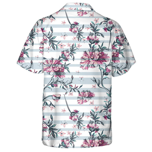 Brainsí Maisiúla Bláthanna Bándearg ar Chúlra Stiallacha Pastail Léine haváí, Bronntanas Léine Haváíais, Bronntanas Nollag