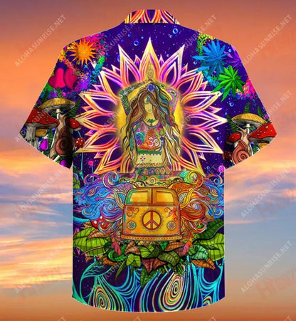 Stíl Yoga Hippie Ar Turas Léinte Gearr Haváí Léinte Trópaiceacha an tSamhraidh Léinte Crazy Haváíais Patrún Léine Haváíais, Bronntanas Léine Haváís, Bronntanas Nollag