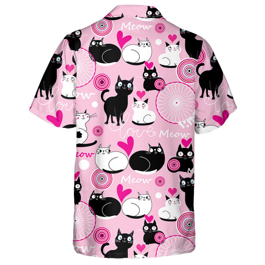 Beautiful Ornament With Cats For Valentine's Day Hawaiian Shirt, Hawaiian Shirt Gift, Christmas Gift