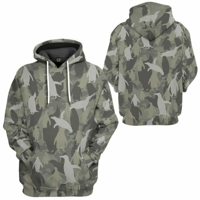 3D Penguins Camo Custom Tshirt Hoodie Apparel