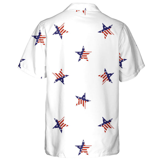 Lá Saoirse Stíl Minimalism USA Flag Stars Léine Haváíais, Bronntanais Léine Haváíais, Bronntanas Nollag