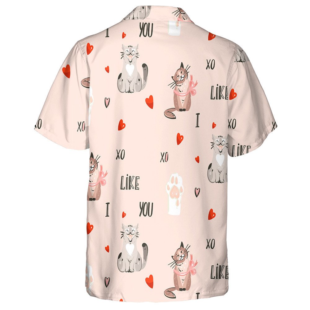 Teibí Cat Cartúin Agus Go leor Croí Léine Haváís Lá Vailintín, Bronntanas Léine Haváís, Bronntanas Nollag