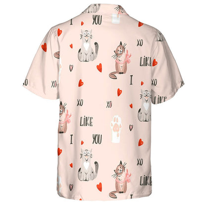 Teibí Cat Cartúin Agus Go leor Croí Léine Haváís Lá Vailintín, Bronntanas Léine Haváís, Bronntanas Nollag