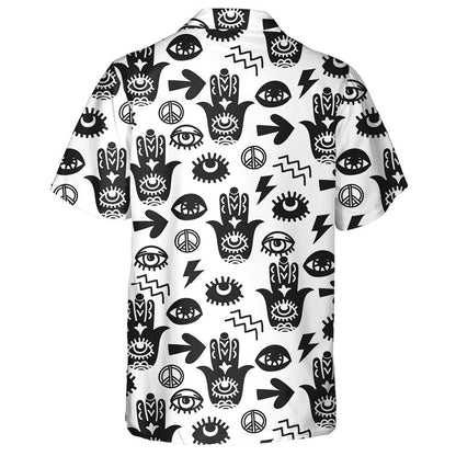 Patchwork Fhéile i gCúlra Dathúil Indiach Dearadh Hippie Léine Haváí, Bronntanas Léine Haváís, Bronntanas Nollag