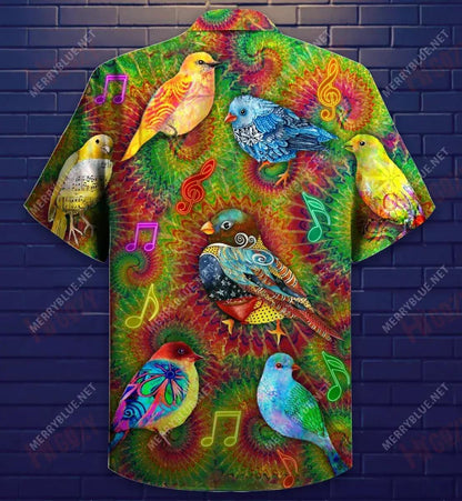 Groovy Birdy Short Hawaiian Shirt Vacation Hawaiian T Shirts Hawaiian Crazy Shirts Hawaiian Shirts For Women, Hawaiian Shirt Gift, Christmas Gift