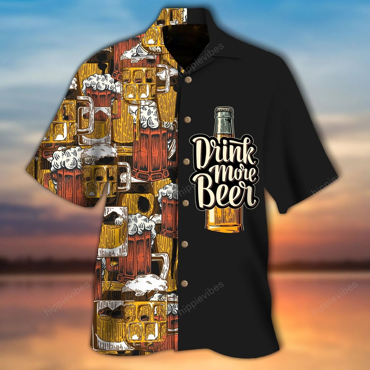 Drink More Beer Funny Quote Gift Idea Design Hawaiian Shirt, Hawaiian Shirt Gift, Christmas Gift