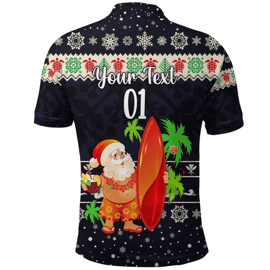 (Pearsantaithe Saincheaptha) Léine Polo Nollag Haváí Daidí na Nollag Surfáil Stíl Shimplí, Bronntanas Léine Haváíais, Bronntanas Nollag