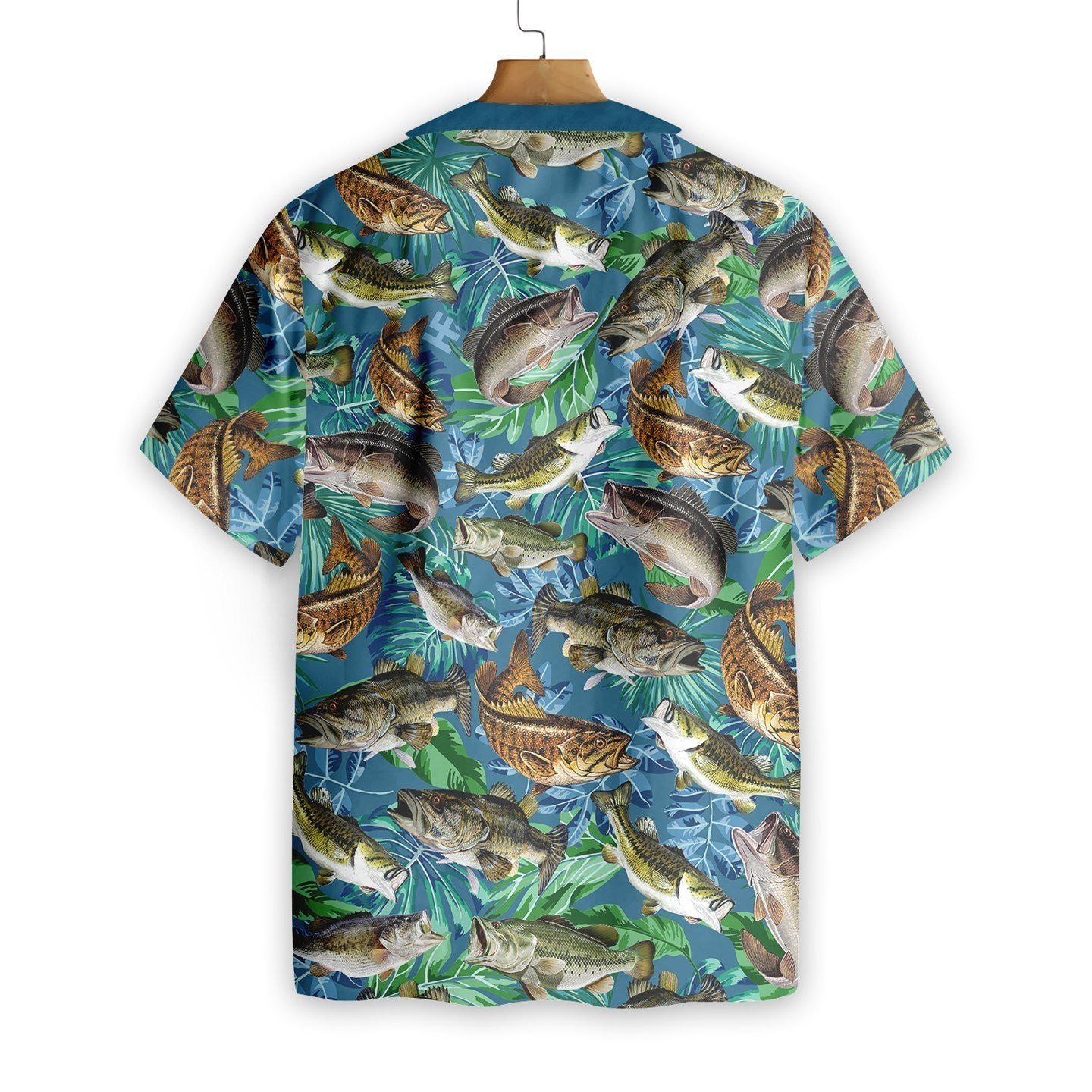 Go Fishing Bass Fish Seamless Design Hawaiian Shirt,Hawaiian Shirt Gift, Christmas Gift