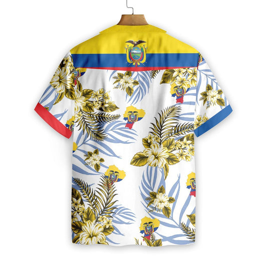 Ecuador Proud White Background Design Hawaiian Shirt,Hawaiian Shirt Gift, Christmas Gift