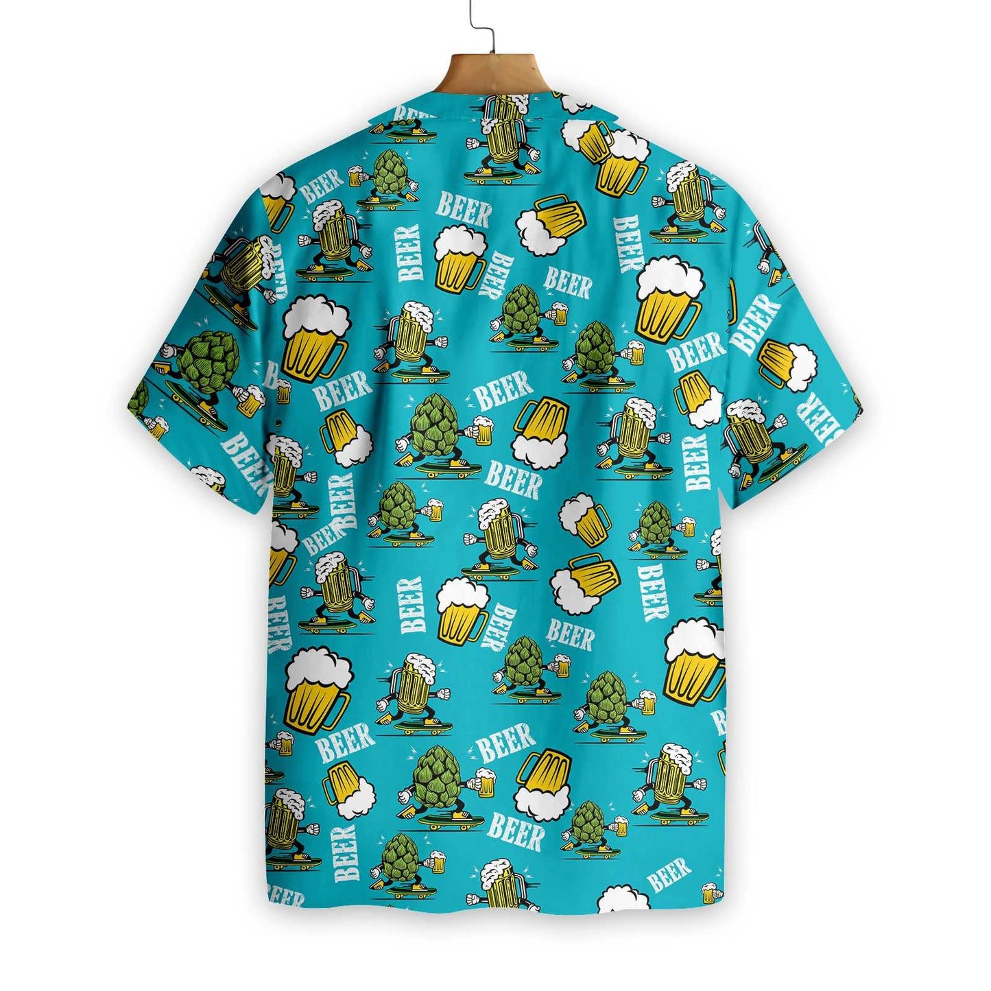 Beoir Greannmhar Ar Deep Sky Blue Design Léine Haváís, Bronntanas Léine Haváís, Bronntanas Nollag