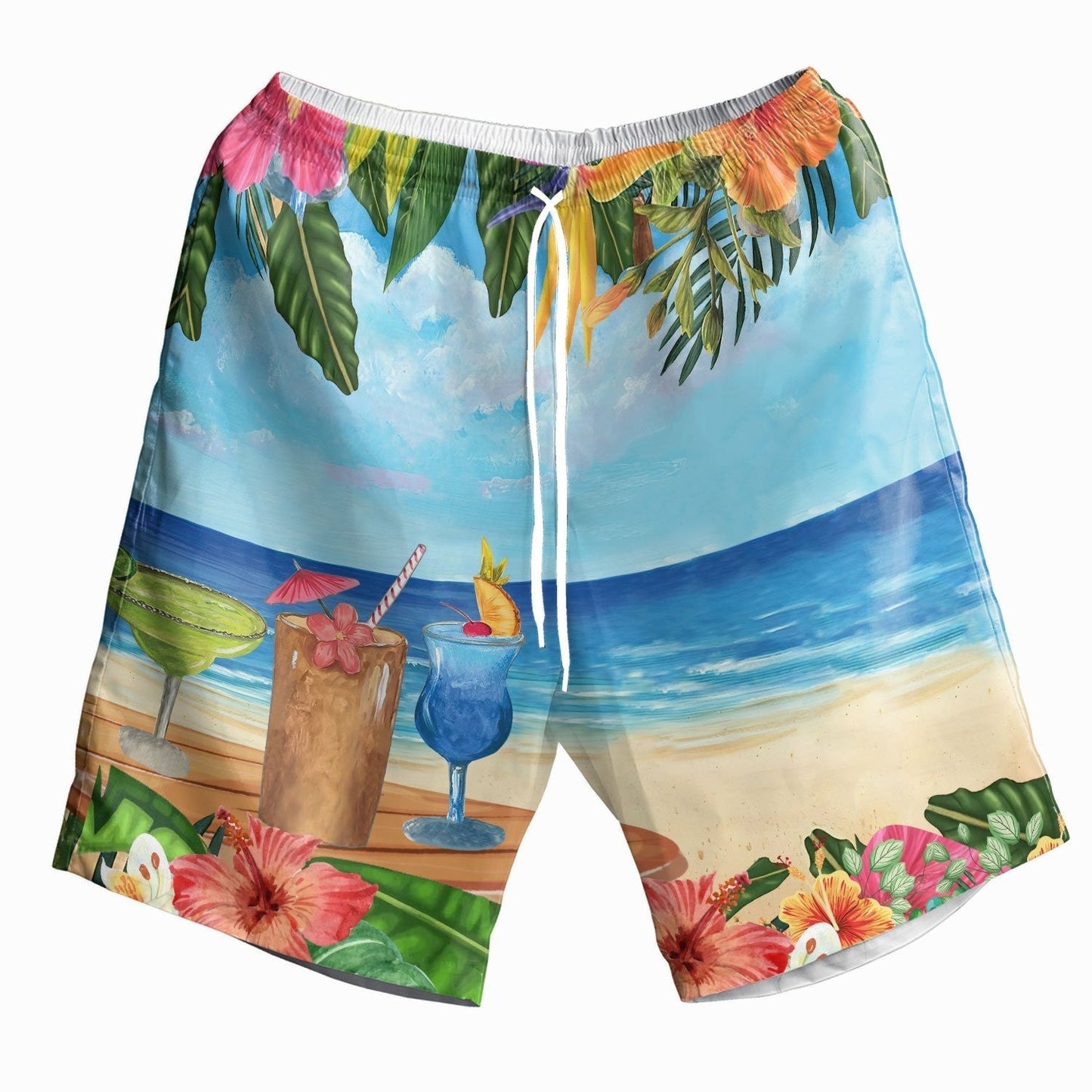 Margarita Cocktail On The Beach Pattern Hawaiian Shirt,Hawaiian Shirt Gift, Christmas Gift