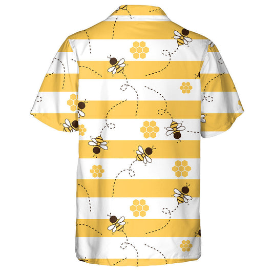 Cartún Bee Agus Cíor Mhíl Ar Léine Haváí Stiallán Buí Bán, Bronntanas Léine Haváí, Bronntanas Nollag