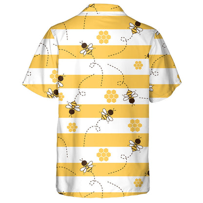 Cartún Bee Agus Cíor Mhíl Ar Léine Haváí Stiallán Buí Bán, Bronntanas Léine Haváí, Bronntanas Nollag