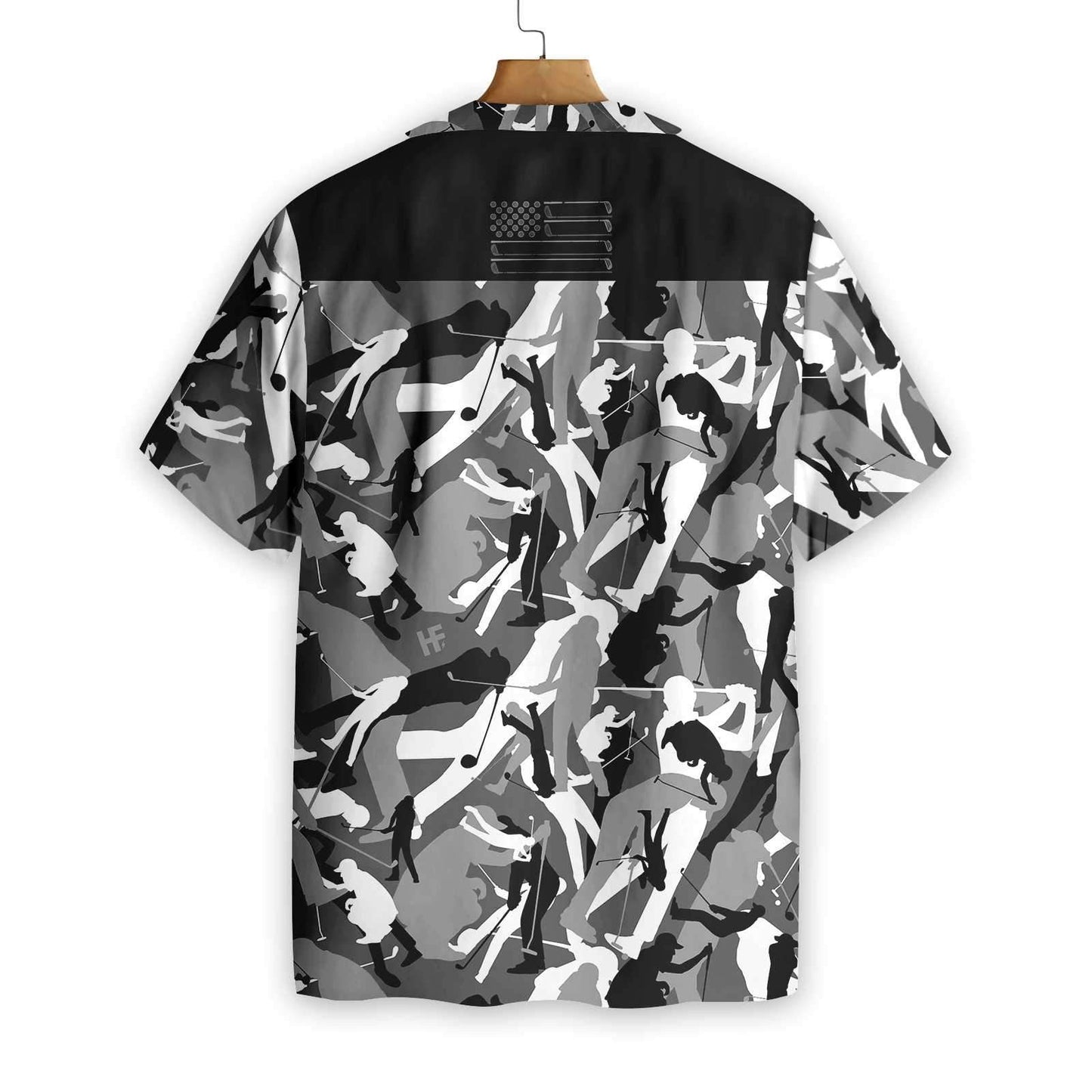 Gailf Duaithníochta Tattered Patrún Dubh Agus Bán Léine Haváís, Bronntanas Léine Haváís, Bronntanas Nollag