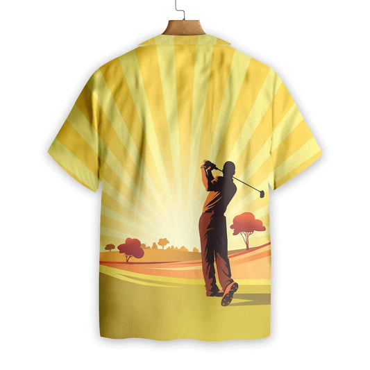 Playing Golf At Dawn Beautiful Design Hawaiian Shirt,Hawaiian Shirt Gift, Christmas Gift