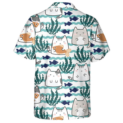 Cait gleoite Kawaii Agus Iasc Le Léine Haváis Tonn Fharraige, Bronntanas Léine Haváíais, Bronntanas Nollag