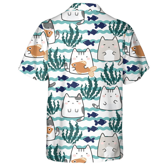 Cait gleoite Kawaii Agus Iasc Le Léine Haváis Tonn Fharraige, Bronntanas Léine Haváíais, Bronntanas Nollag