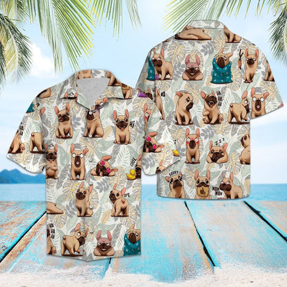 Cartoon Fraincis Bulldog Saol Nuair Abhaile Aonair Patrún Léine Haváís, Bronntanas Léine Haváís, Bronntanas Nollag