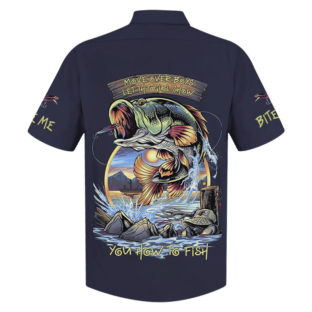 Fishing Fish On The Dark Design Hawaiian Shirt,Hawaiian Shirt Gift, Christmas Gift