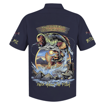 Fishing Fish On The Dark Design Hawaiian Shirt,Hawaiian Shirt Gift, Christmas Gift