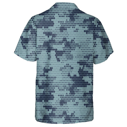 Patrún Camó Gorm Dorcha Heicseagánach Digiteach Léine Haváí, Bronntanas Léine Haváíais, Bronntanas Nollag