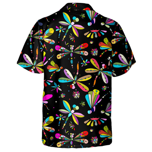 Indian Mosaic Dragonflies Watercolor Vintage Style Hawaiian Shirt, Hawaiian Shirt Gift, Christmas Gift