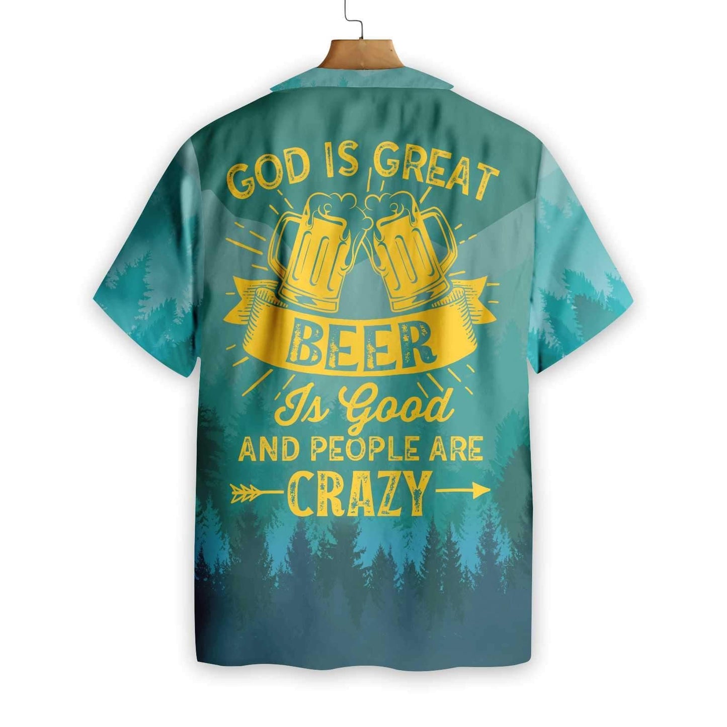 God Is Great Beer Is Good Design Hawaiian Shirt, Hawaiian Shirt Gift, Christmas Gift
