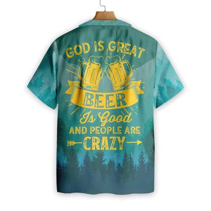 God Is Great Beer Is Good Design Hawaiian Shirt, Hawaiian Shirt Gift, Christmas Gift