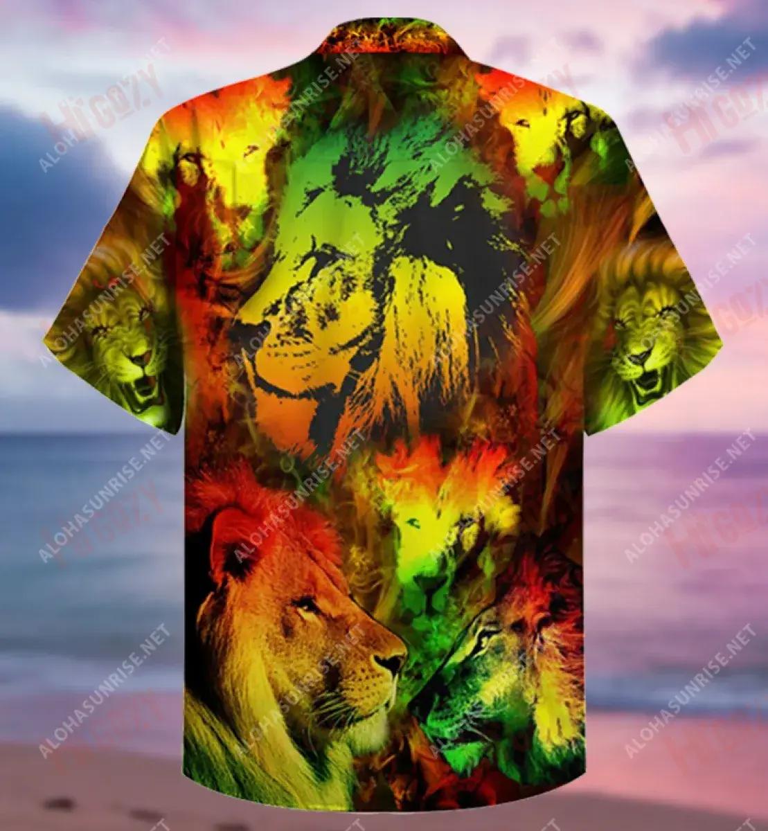 Just Awesome Colorful Lion Short Léine Haváís Samhraidh T Léinte haváís Léinte Oirbheartaíochta Haváís Léinte Crazy Haváí, Bronntanais Léine haváíais, Bronntanas Nollag