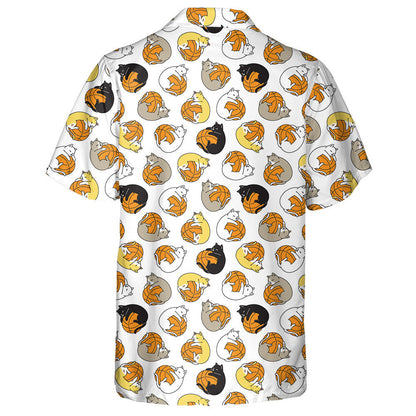 Cartún Ainmhithe Cat gleoite Agus Cispheil Léine Haváís, Haváís Le Bronntanas