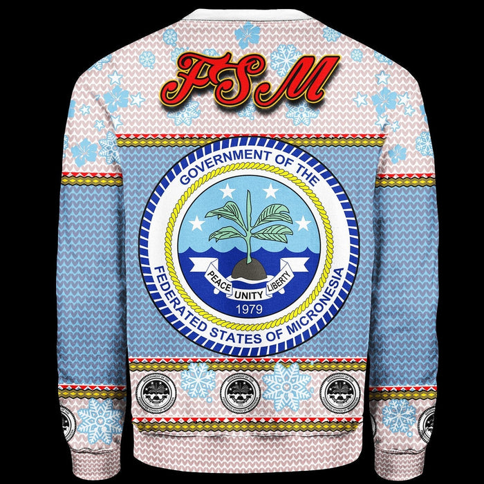 Federated States Of Micronesia Christmas Sweater - Santa Claus Polynesian Tattoo, Christmas Gift, Gift Christmas 2024