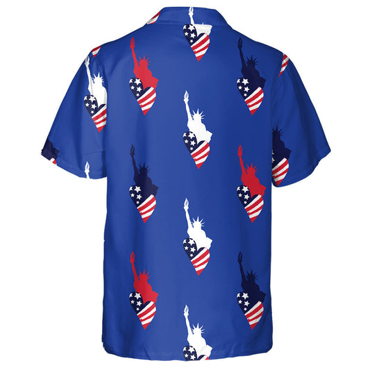 Cúlra Meiriceánach Arís le Statue Of Liberty Stars Léine Haváís, Bronntanas Léine Haváís, Bronntanas Nollag