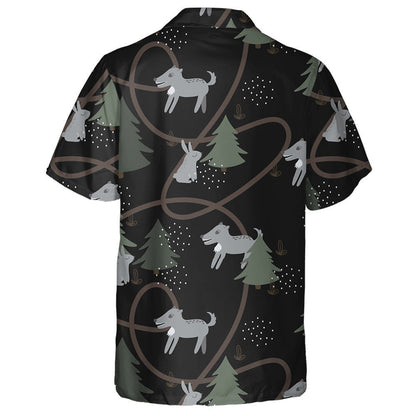 Giorriacha Liath Agus Mac Tíre san Fhoraois Cúlra Dubh Léine Haváí, Bronntanas Léine Haváíais, Bronntanas Nollag