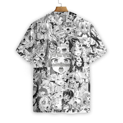 Sketching Style Hot Chick Anime Design Hawaiian Shirt,Hawaiian Shirt Gift, Christmas Gift