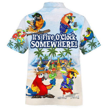 Beautiful Parrot Pattern Collection Design  Hawaiian Shirt, Hawaiian For Gift