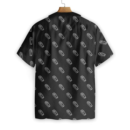 Seamless Coffin Black Goth Design Hawaiian Shirt,Hawaiian Shirt Gift, Christmas Gift